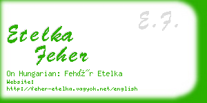 etelka feher business card